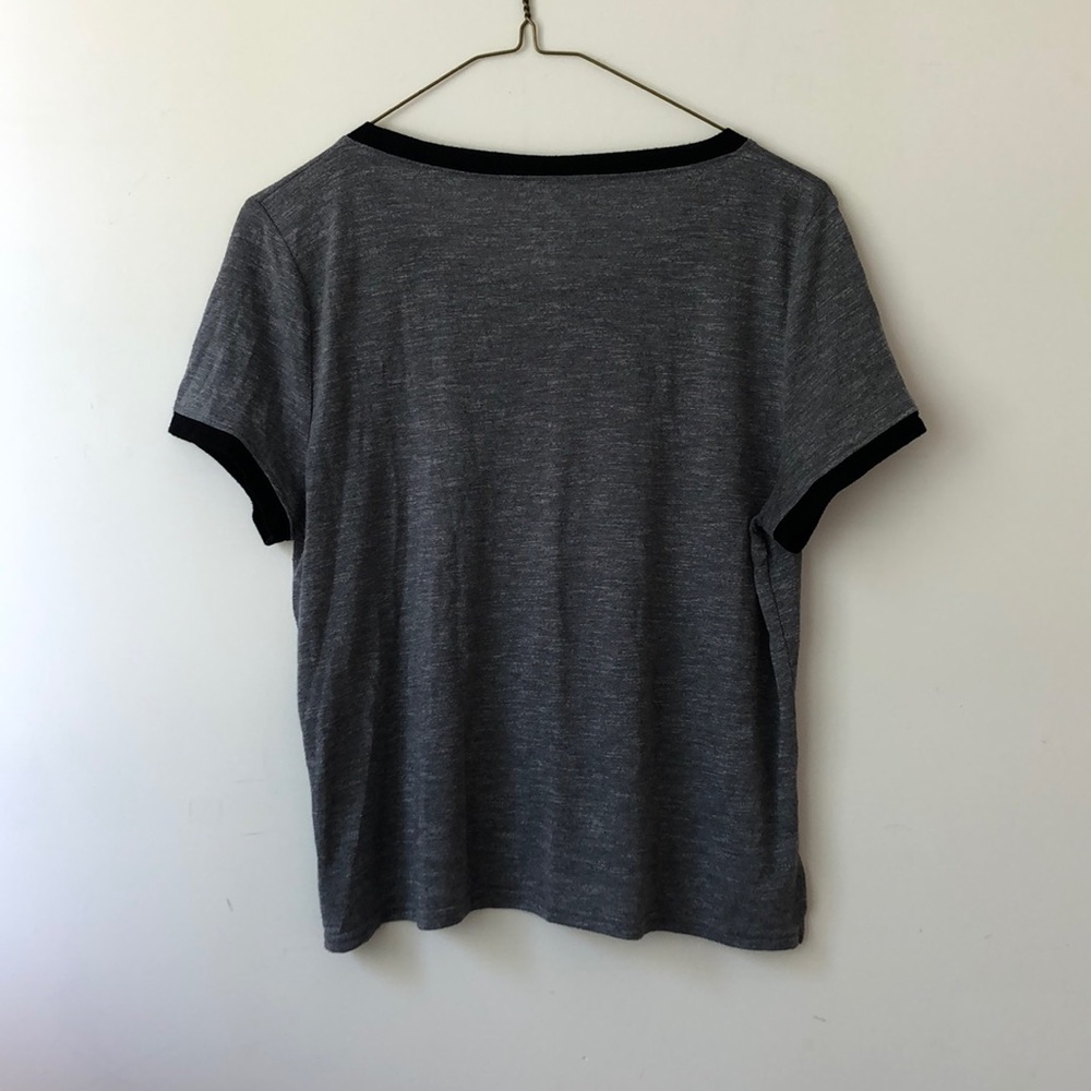 Gray Ringer Tee - Picture 2 of 5
